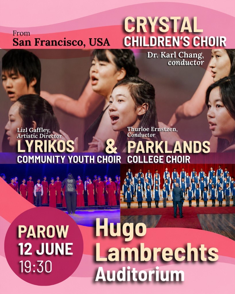 Crystal Children's Choir with Lyrikos Community Youth Choir and Parklands College Choir, 12 June 2026, Hugo Lambrechts Music Centre, Parow